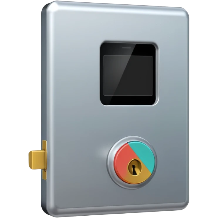 Electronic Door Lock System with card insert only screen no key hole emoji