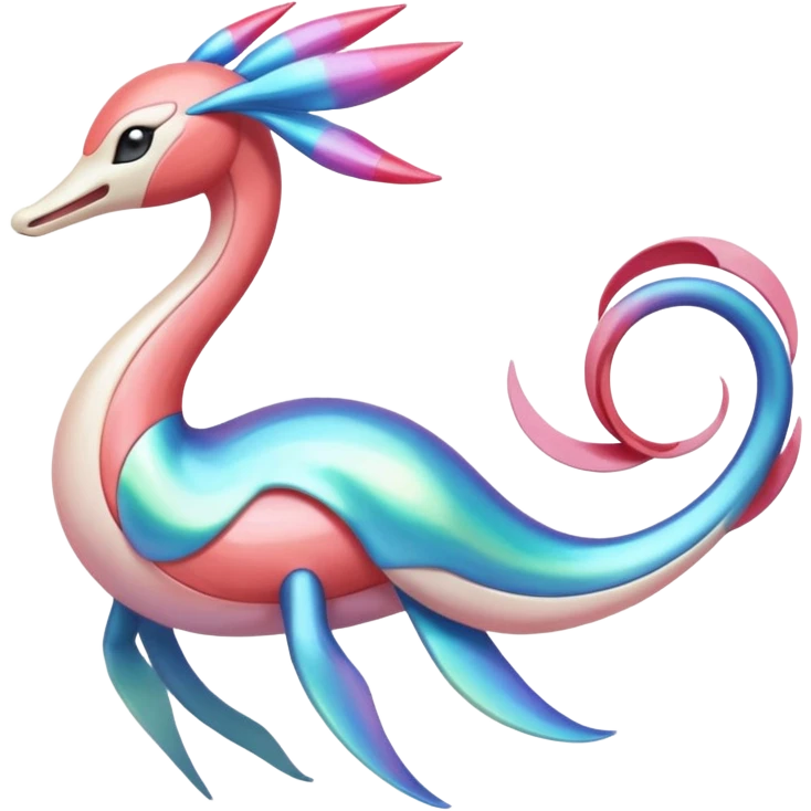 Meloetta-Cresselia-Milotic-Pokémon-Fakémon-fusion, full body emoji