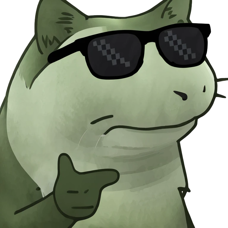 Cat with sunglasses emoji