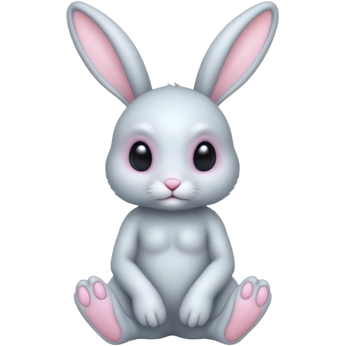 full body cute humanoid peacefull alien furry bunny with 6 legs and eye stalks emoji