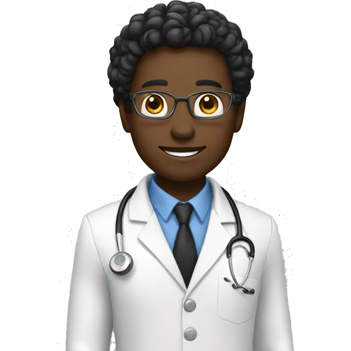 a black doctor saying "Hi" emoji
