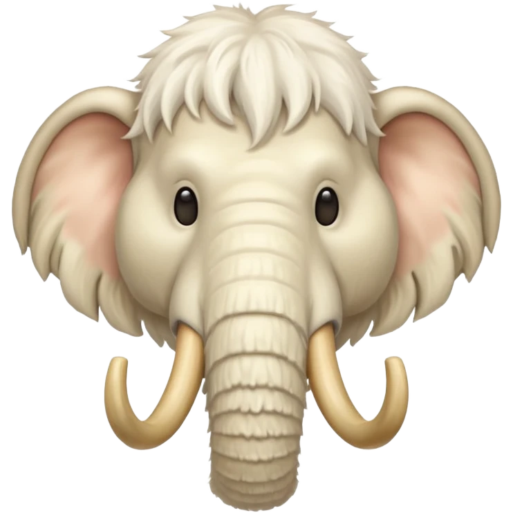 smiling white mammoth head emoji