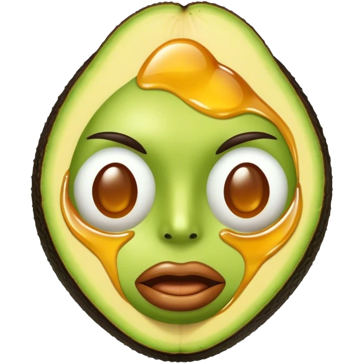 avocado and honey mask emoji