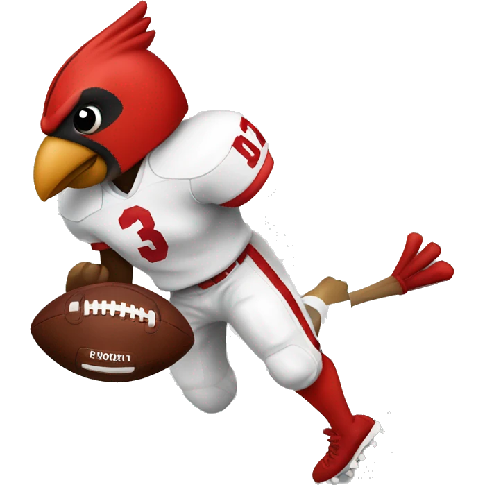 Cardinal playing football emoji