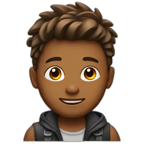 playful boy with roadman hair emoji