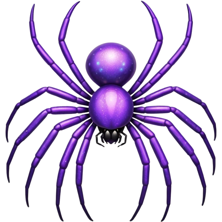 glitter purple and spider emoji