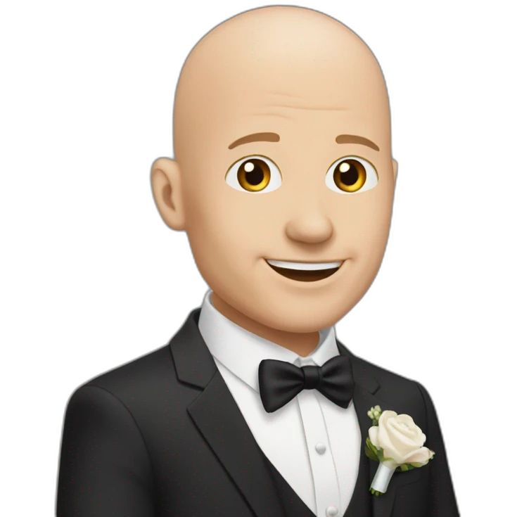 bald barry tegg at wedding emoji