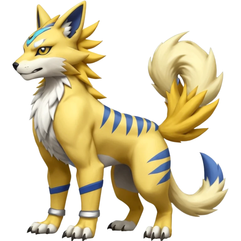 Zeraora-Renamon-Lombax-Weregarurumon-fusion-creature (full body emoji