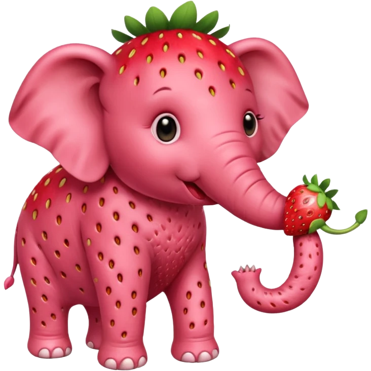 strawberry elephant emoji
