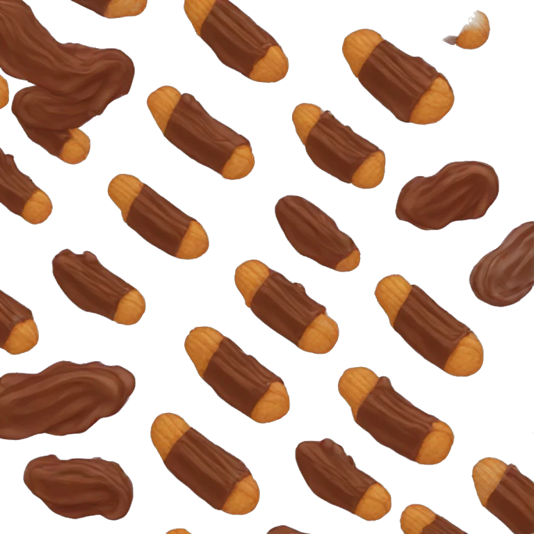 chocolate dipped churro emoji