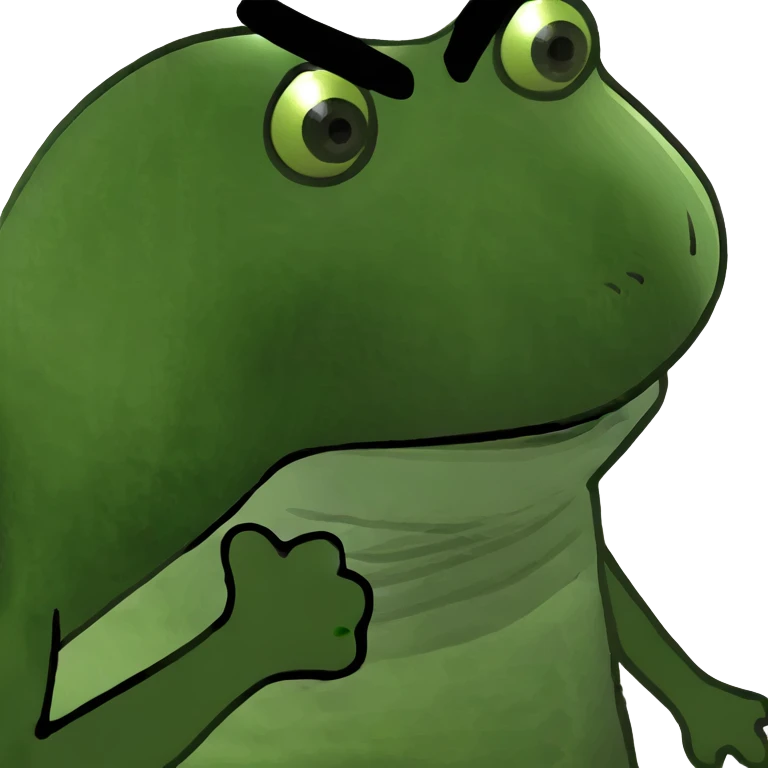 angry frog emoji