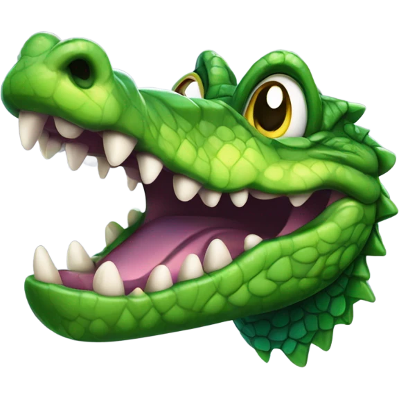 male portrait with necklace as a gay alligator  emoji
