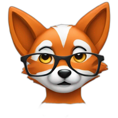 Foxy at the laptop  emoji
