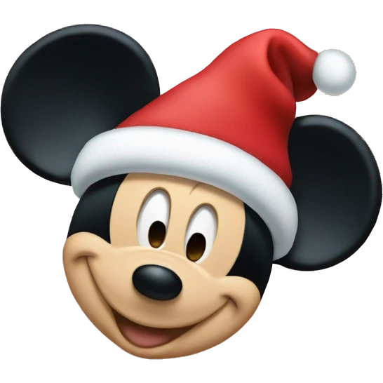 Christmas Mickey mouse emoji