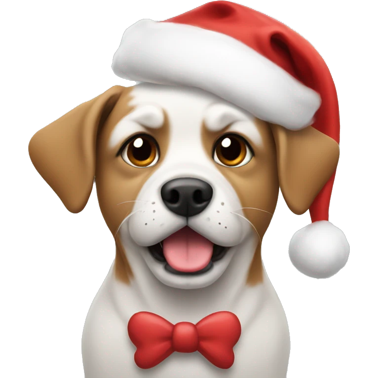 Dog with Santa hat  emoji