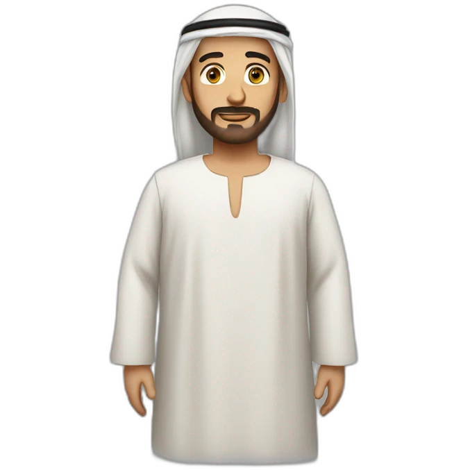 A man wearing Arabic clothes emoji
