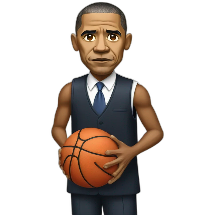 obama playing trump I basketball emoji