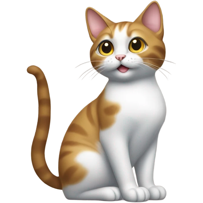 Cat doing the L emoji
