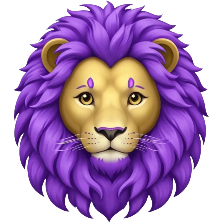 glitter purple and cian lion emoji