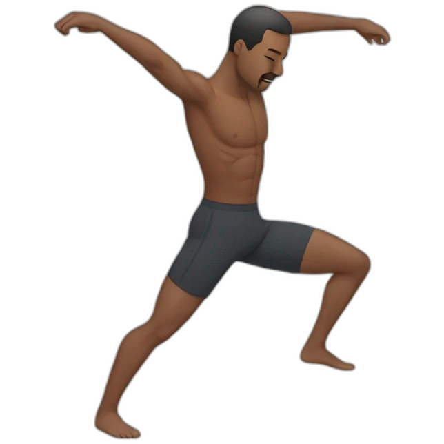 man stretching emoji
