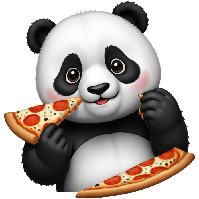 panda eating pizza emoji