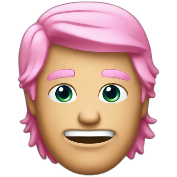 Trump with pink hair emoji