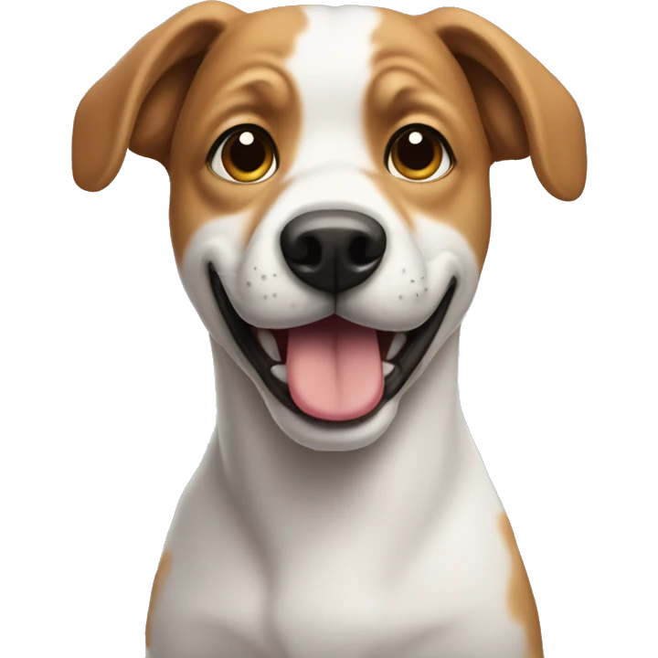 Dog with biw emoji