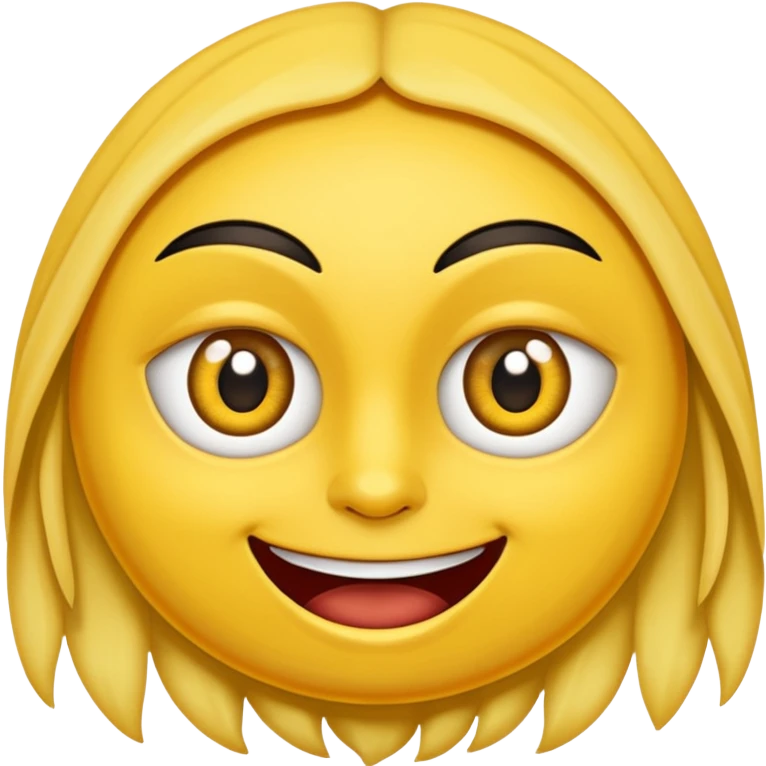 Cara amarilla con los ojos entrecerrados y una leve sonrisa cruel y macabra emoji