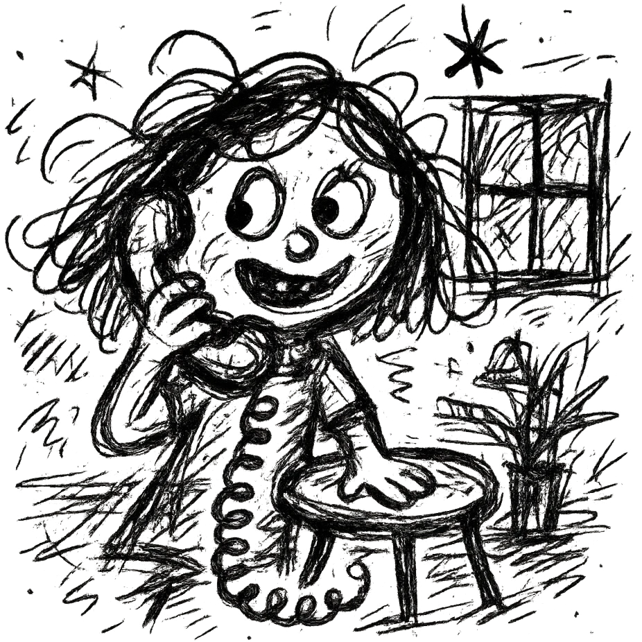 girl talking on telephone in her room emoji