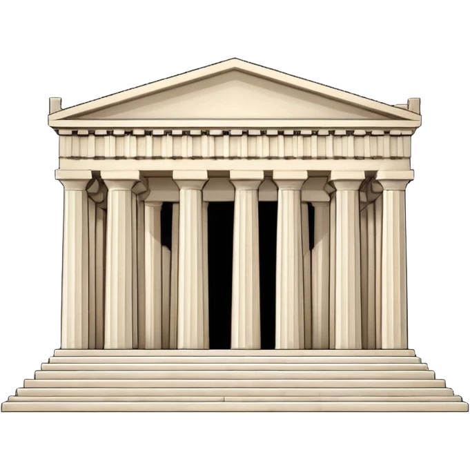 An emoji of the ancient Greek Parthenon temple. It is depicted as a classical building with rows of Doric columns and a triangular pediment.

 emoji