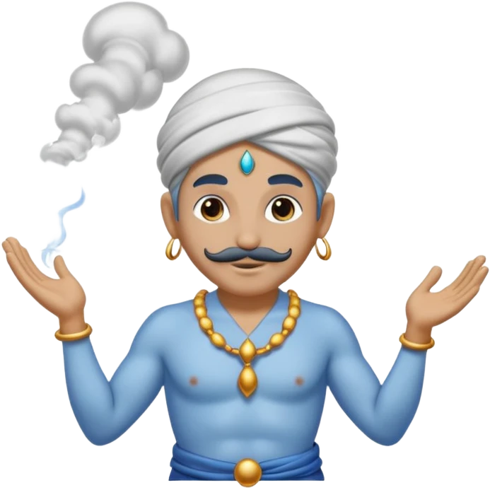 genie with smoke emoji