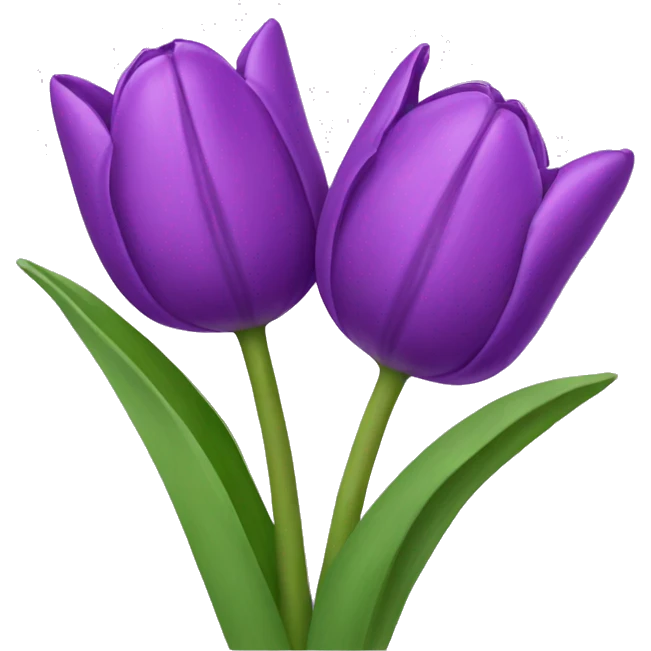 Purple tulips emoji
