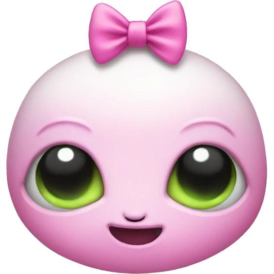 Cute alien with pink bow  emoji