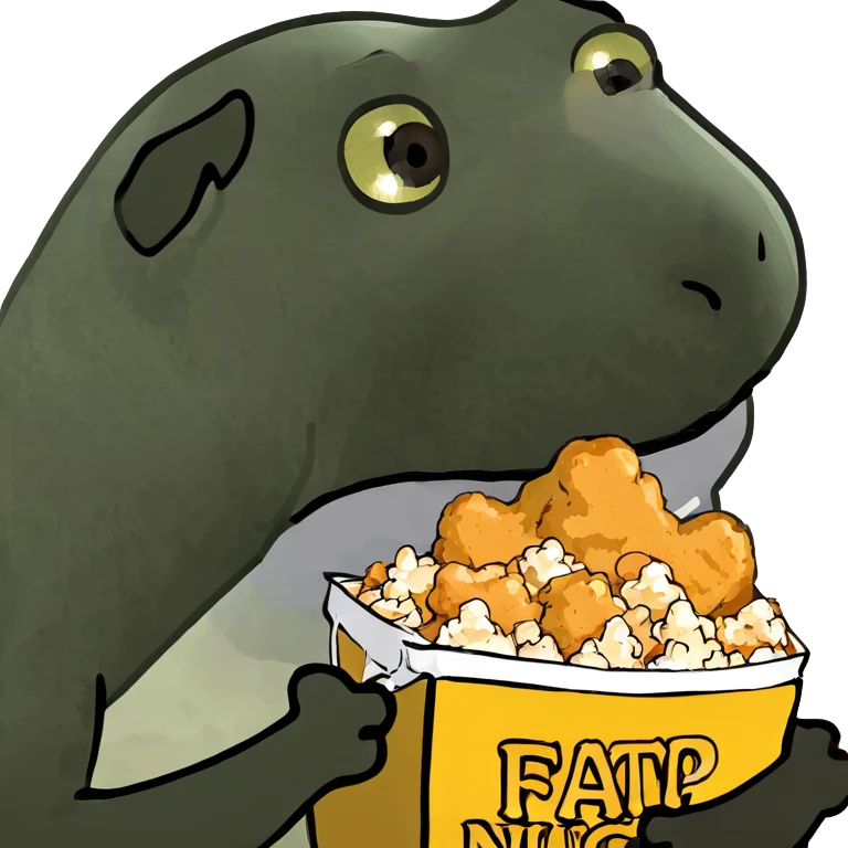 Fat Puppy eating nuggets emoji