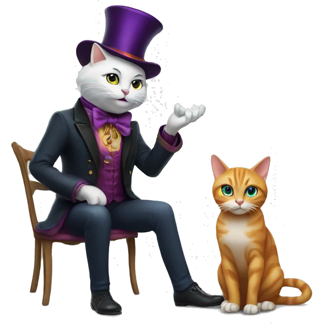 cat with magician emoji