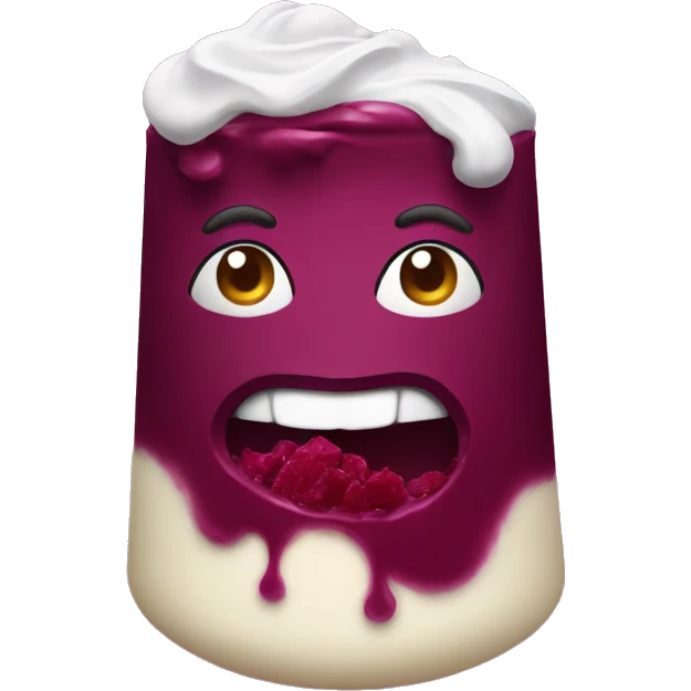 Source cream with beet soup emoji
