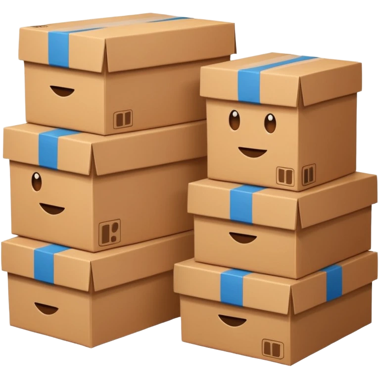 stack of many boxes emoji