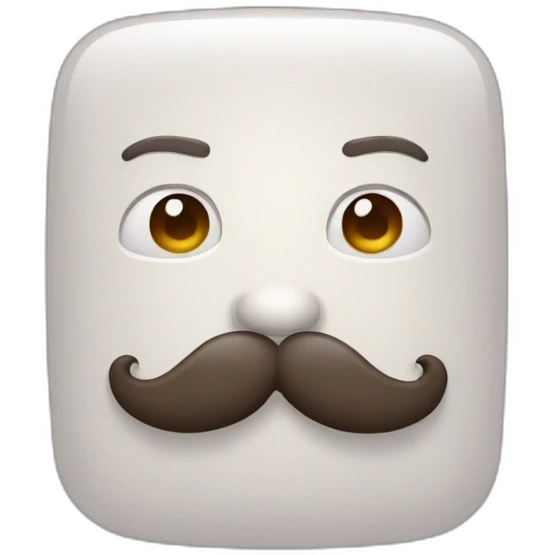 Moustache carré emoji