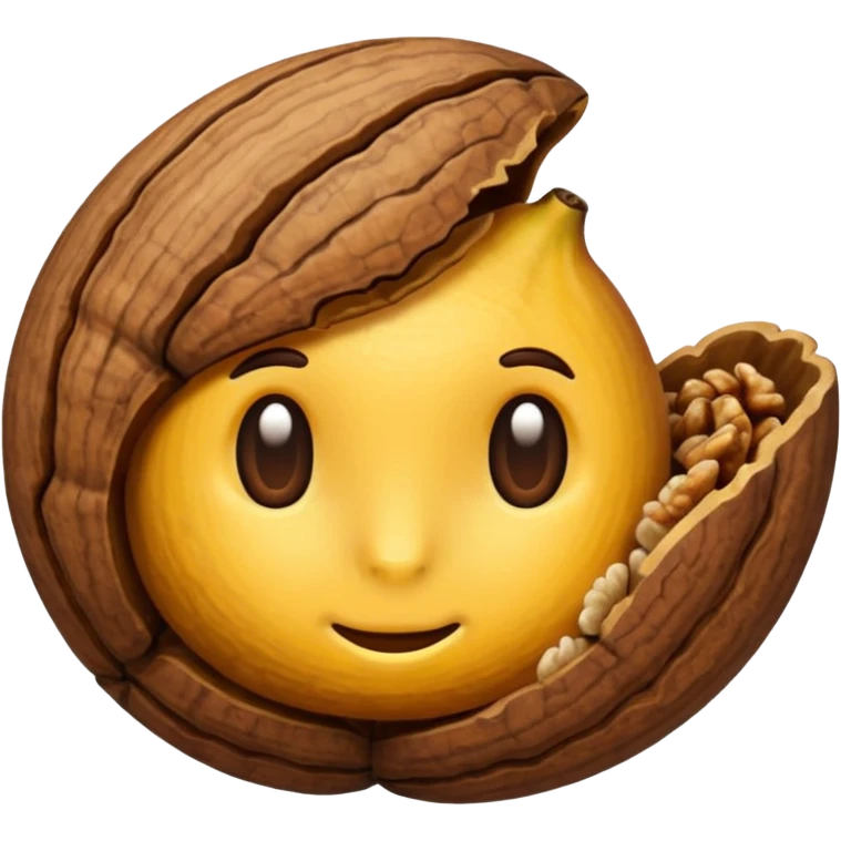 Walnut-shaped emoji emoji