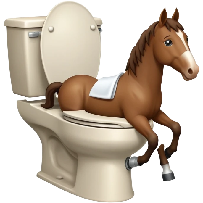 A horse on a toilet  emoji