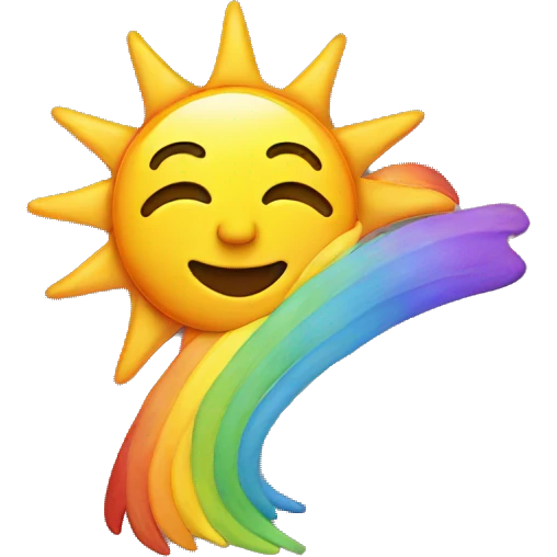 rainbow sun emoji