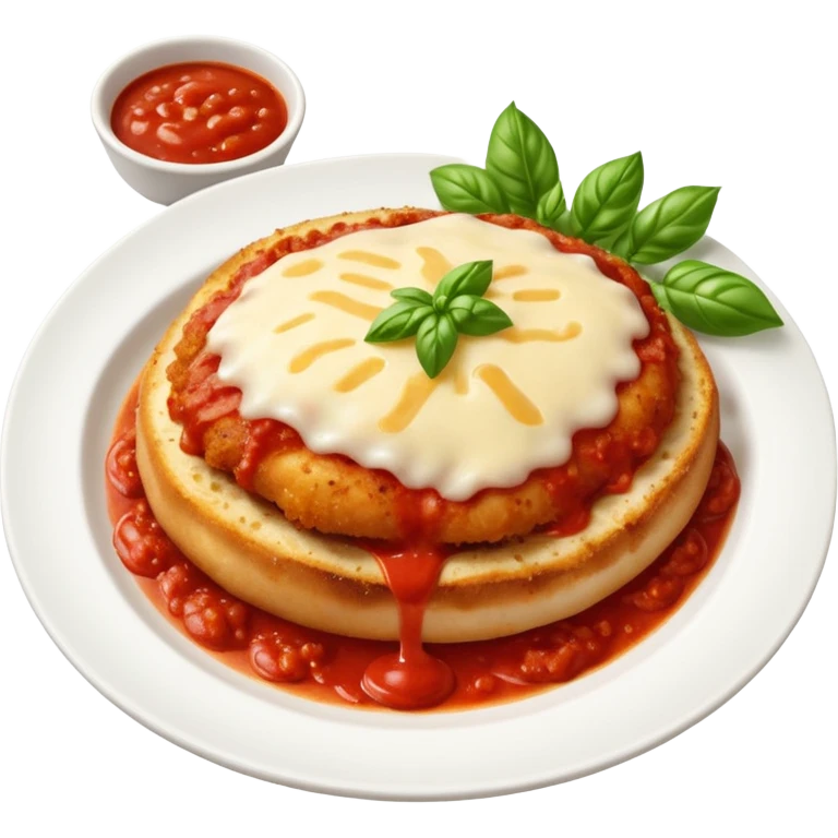 chicken parmesan on a dish emoji