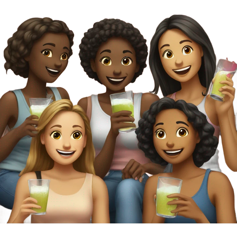 Drinking with the girls emoji