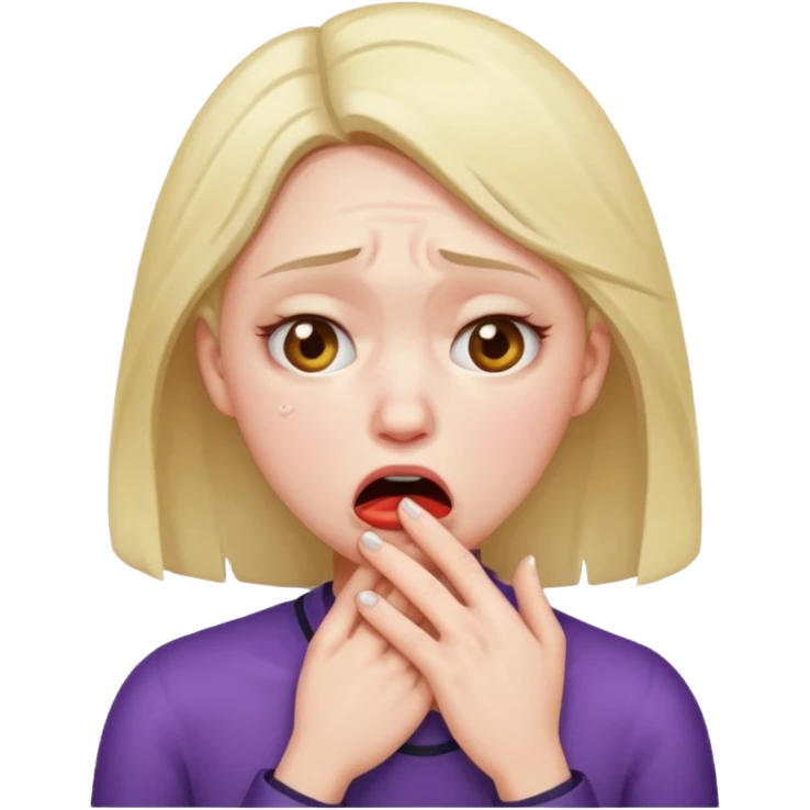 Woman strangles herself  emoji