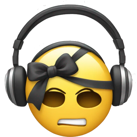 headphone with bow emoji