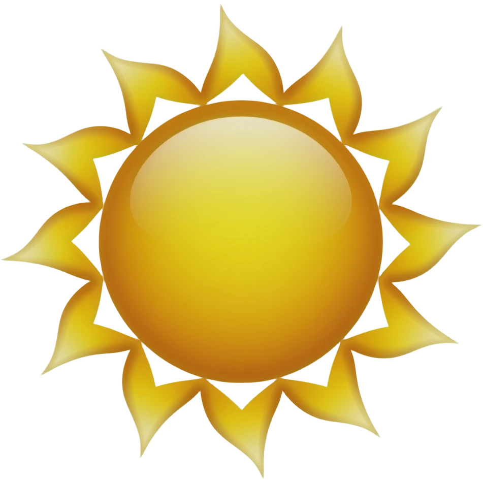 hot sun emoji