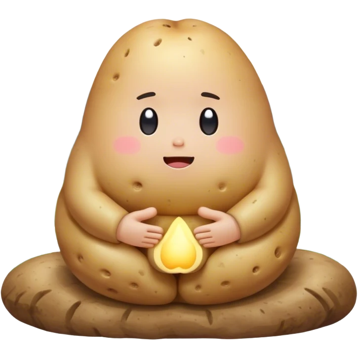 kawaii sanrio meditating potato landscape emoji