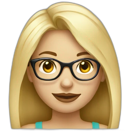 blonde-artist-girl-with-laptop-and-glasses emoji