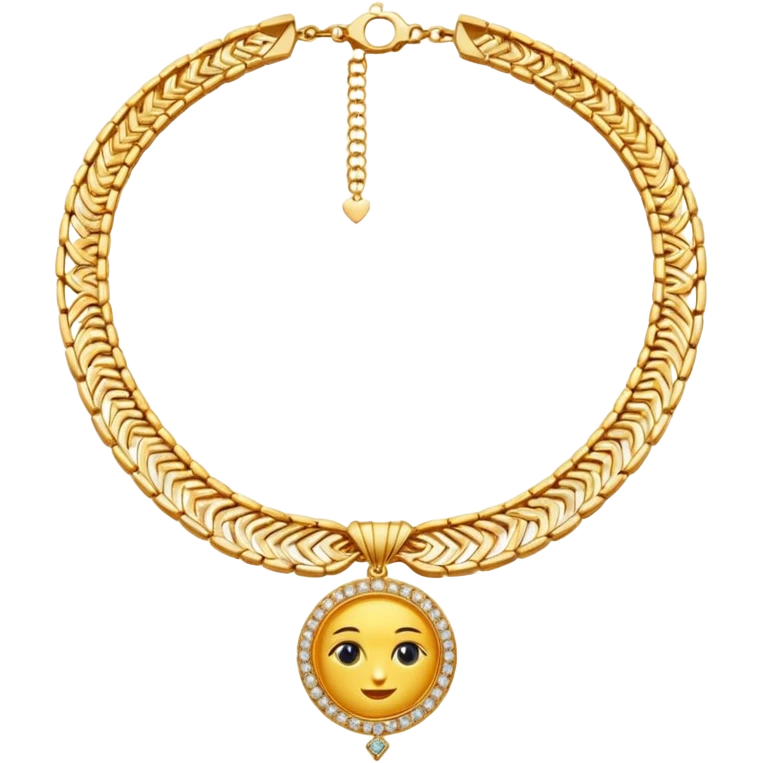 create a golden necklace emoji  the most attractive any one or all of them ill choose it should be fully golden emoji