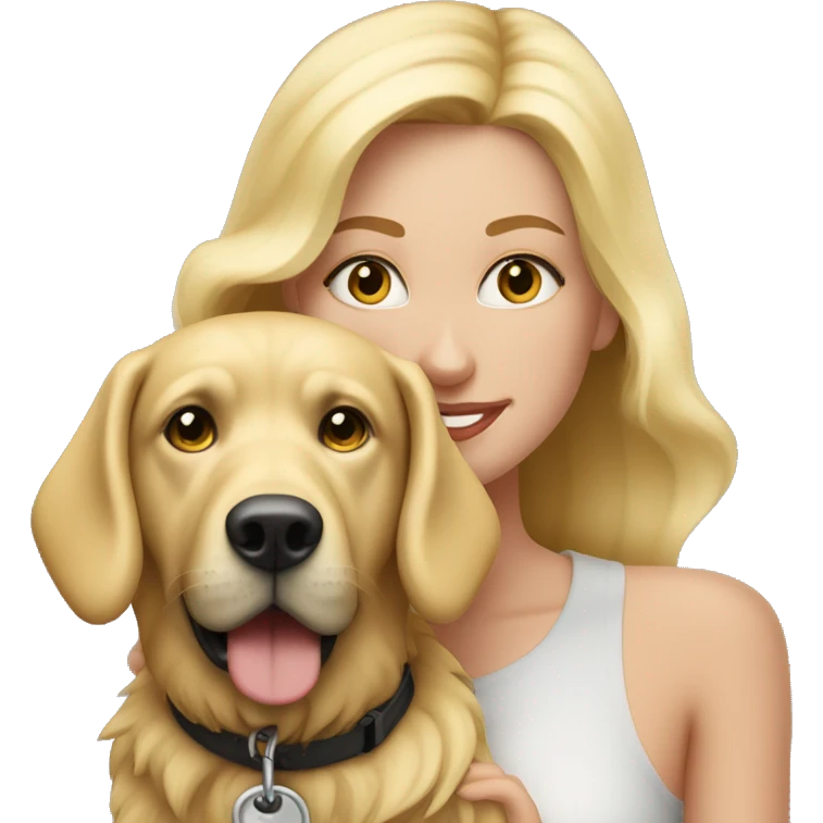 Blond 40’s with my dog emoji